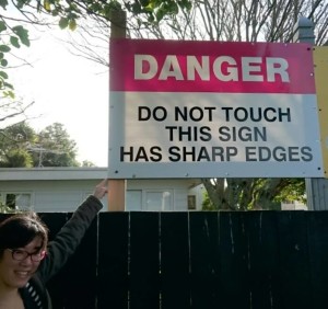 New Zealand Warning Sign